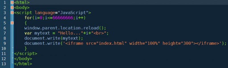 Rövid a kód, csak a kiakasztás volt a cél